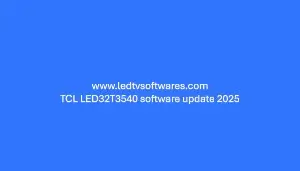 TCL LED32T3540 Software Update